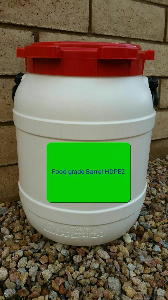 Screw Lid Food Storage Barrel Food Grade HDPE 2 13 Gallon Capacity eBay