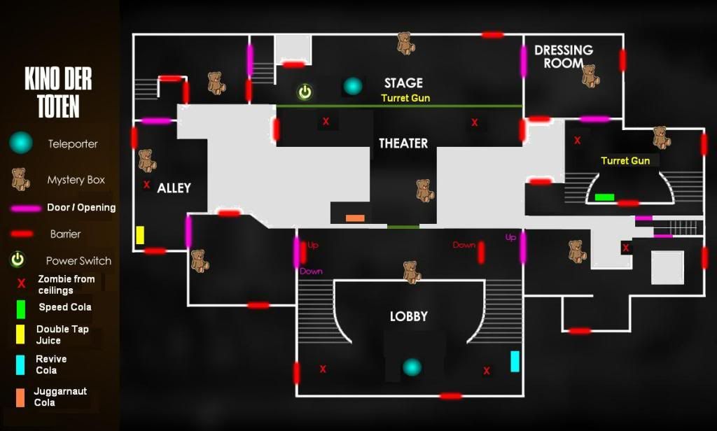 black ops zombies kino der toten map layout. Black Ops Zombie Map Layouts