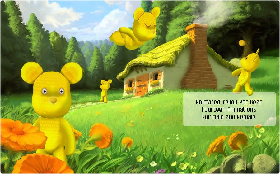 Yellow Animated Pet Bear for Males and Females
