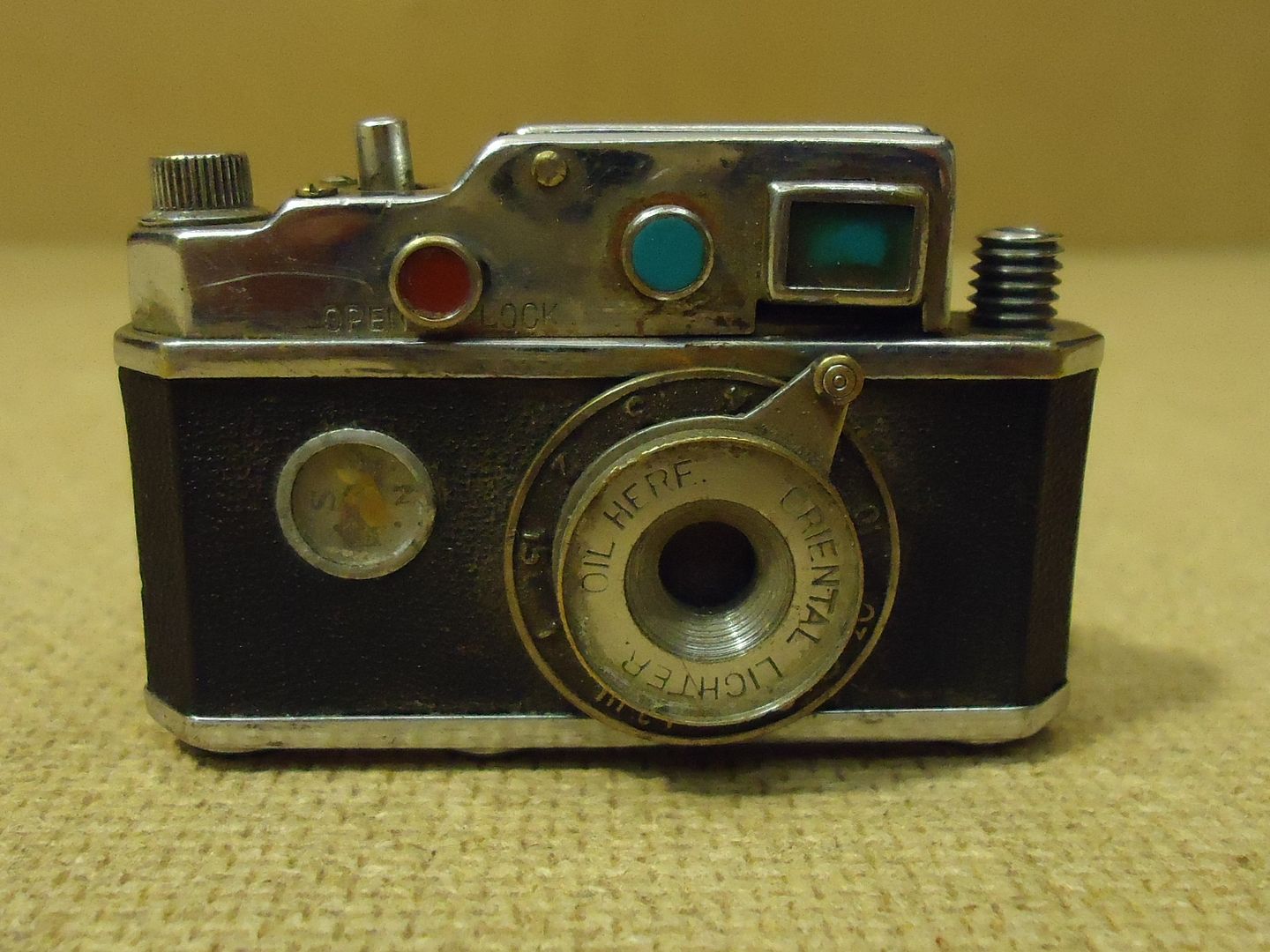 Oriental Lighter Vintage Miniature Camera Lighter Black/Silver Occupied