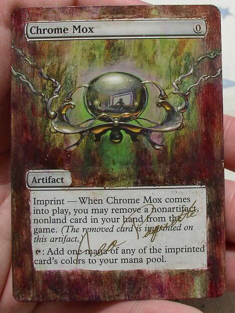 Chrome Mox Gold Bordered altered art magic the gathering extension mtg card art magic altered art Chrome Mox artwork Chrome Mox mtg artwork altered Mox
