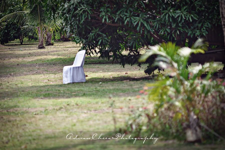 Hubert and Diane Wedding in Lumban Laguna Philippines, white chair
