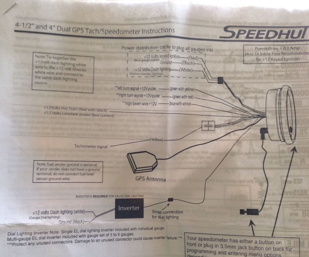 Speedhut gauge wiring help