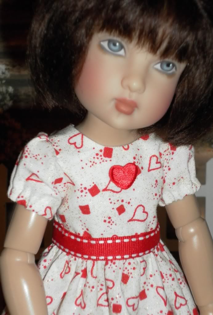 Glitter and Hearts Dress   fits Kish 12 BJD Bethany  