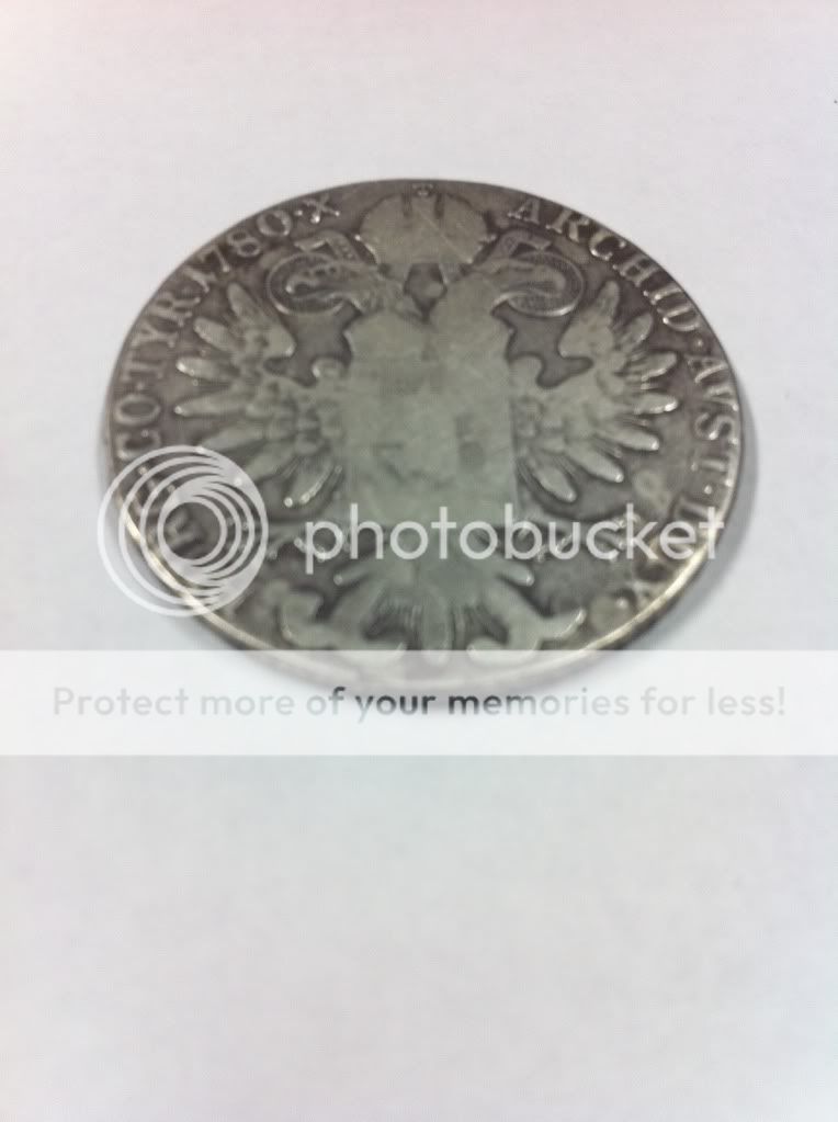 1780 Maria Theresa Thaler coin SF ARCHID AVST  