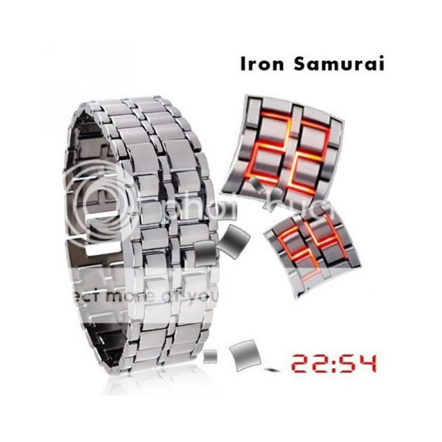 Fashion Bracelet watch Wristwatches silvery & black Bracelet blue red 