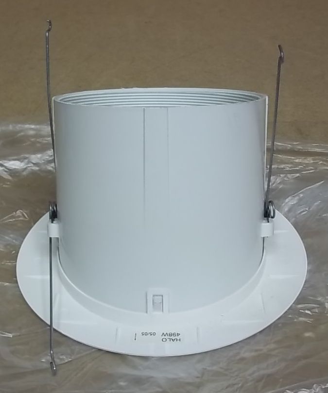 Halo 498W 6-Inch White Baffle with White Trim for Sloped Ceilings ...