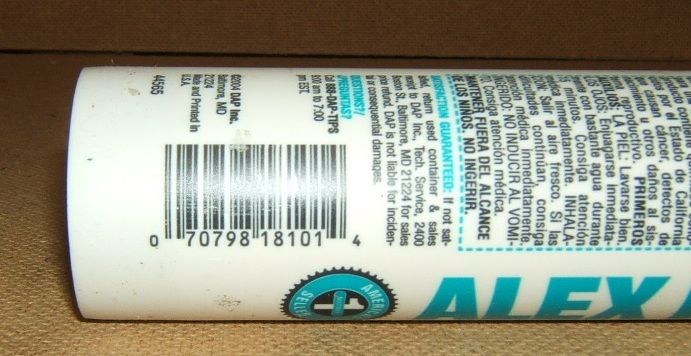 DAP Alex Plus 10 1oz Acrylic Latex Caulk Silicone 35yr Brilliant White 