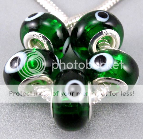 5pcs Murano Glass Beads Fit European Charm Bracelet